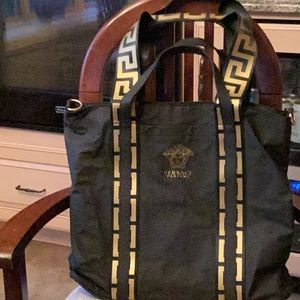 Versace Black with Gold Tote Bag